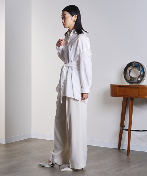ROSE BUD(ローズバッド)の「(GENE HEAVENS)BUST AND WAIST 3WAY TIE SHIRT(シャツ/ブラウス・レディース・ホワイト/ブルー・ONE SIZE)」の15枚目の写真