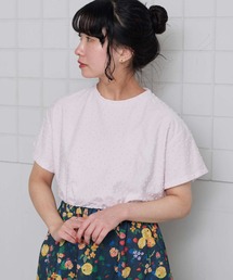 l'atelier du savon | 小ドットパイル半袖Tシャツ(Tシャツ/カットソー)