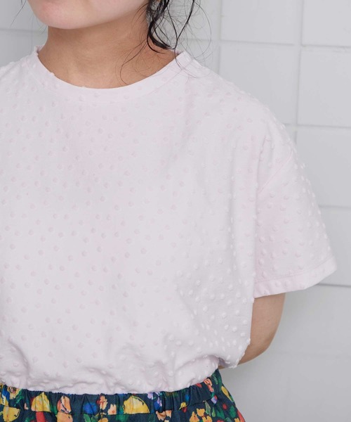 l'atelier du savon(アトリエドサボン)の「_小ドットパイル半袖Tシャツ(Tシャツ/カットソー・レディース・ブラック/アイボリー/ピンク・FREE)」の14枚目の写真