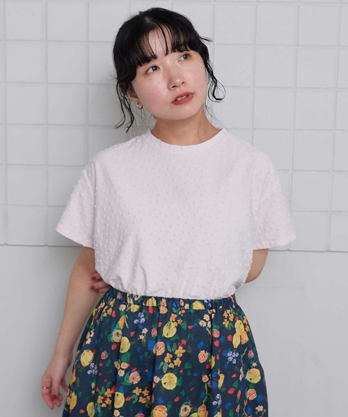 l'atelier du savon(アトリエドサボン)の「_小ドットパイル半袖Tシャツ(Tシャツ/カットソー・レディース・ブラック/アイボリー/ピンク・FREE)」の19枚目の写真