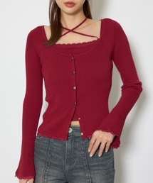 レディースのトップス（レッド/赤色系・レース）ファッション通販