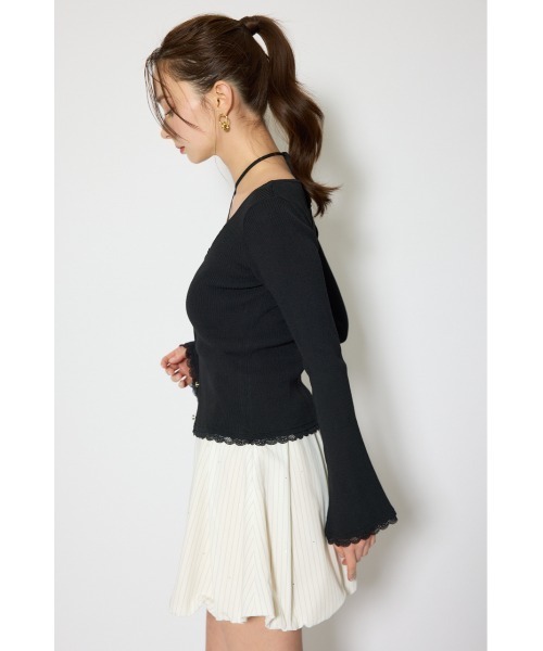 rienda（リエンダ）の「レースディティールニットカーディガンセット 春服（カーディガン/ボレロ・レディース・グレー/ブラック/レッド・FREE）」の22枚目の写真
