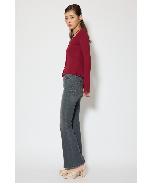 rienda（リエンダ）の「レースディティールニットカーディガンセット 春服（カーディガン/ボレロ・レディース・グレー/ブラック/レッド・FREE）」の15枚目の写真