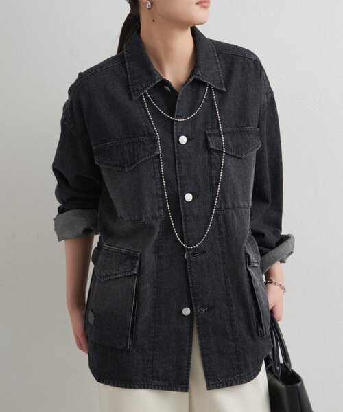 LOUNGEDRESS（ラウンジドレス）の「【ainode/アイノデ】カバーオール（その他アウター・レディース・ブラック/ブルー・FREE）」の2枚目の写真