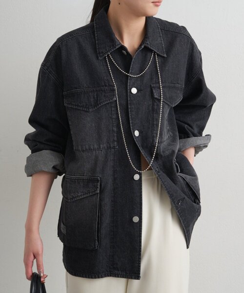 LOUNGEDRESS（ラウンジドレス）の「【ainode/アイノデ】カバーオール（その他アウター・レディース・ブラック/ブルー・FREE）」の8枚目の写真