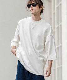 mt10321- カラーステッチモックネックカットソー