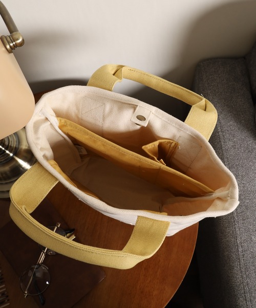 SNOOPY（スヌーピー）の「SNOOPY スヌーピー ミニトートバッグ 仕切り（トートバッグ・レディース・ホワイト/ネイビー・FREE）」の12枚目の写真