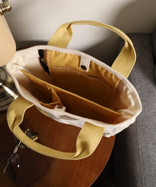 SNOOPY（スヌーピー）の「SNOOPY スヌーピー ミニトートバッグ 仕切り（トートバッグ・レディース・ホワイト/ネイビー・FREE）」の13枚目の写真