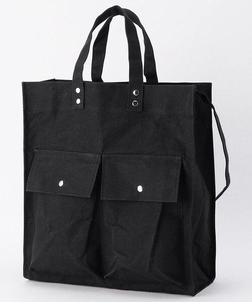 SUBLIME（サブライム）の「SUBLIME/サブライム PARAFIN  SQUARE TOTE BAG パラフィン スクエアトートバッグ（トートバッグ・メンズ・ブラック/ナチュラル/ベージュ・ONE SIZE）」の22枚目の写真