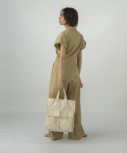 SUBLIME（サブライム）の「SUBLIME/サブライム PARAFIN  SQUARE TOTE BAG パラフィン スクエアトートバッグ（トートバッグ・メンズ・ブラック/ナチュラル/ベージュ・ONE SIZE）」の16枚目の写真