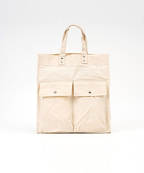 SUBLIME（サブライム）の「SUBLIME/サブライム PARAFIN  SQUARE TOTE BAG パラフィン スクエアトートバッグ（トートバッグ・メンズ・ブラック/ナチュラル/ベージュ・ONE SIZE）」の15枚目の写真