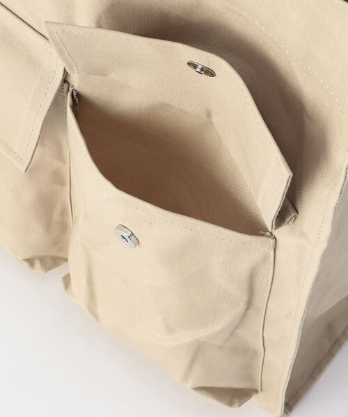 SUBLIME（サブライム）の「SUBLIME/サブライム PARAFIN  SQUARE TOTE BAG パラフィン スクエアトートバッグ（トートバッグ・メンズ・ブラック/ナチュラル/ベージュ・ONE SIZE）」の7枚目の写真