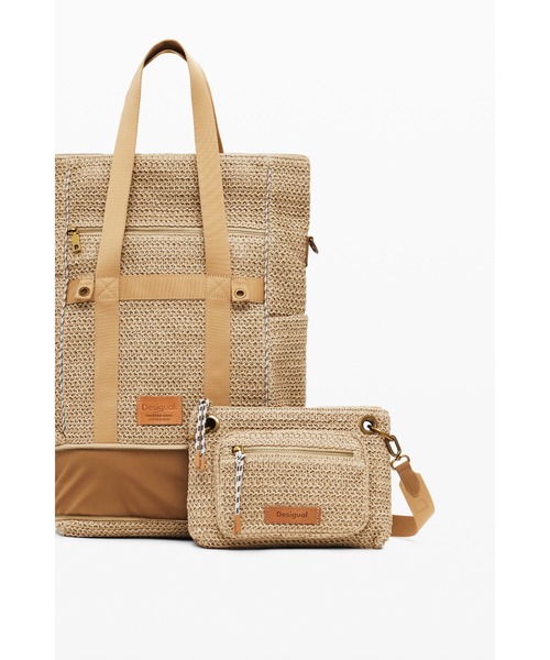 Desigual（デシグアル）の「大きなラフィア多機能バックパック（バックパック/リュック・レディース・ホワイト・FREE）」の11枚目の写真