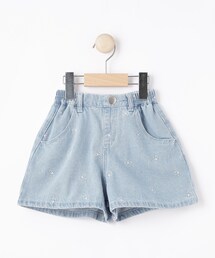 SHOO・LA・RUE | 【100-150cm】リボン刺繍デニムショートパンツ(デニムパンツ)