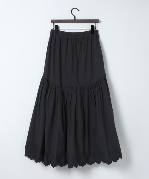 eL(エル)の「【eL】Made in India Embroidery Skirt/645533(スカート・レディース・オフホワイト/ブラック・FREE)」の12枚目の写真