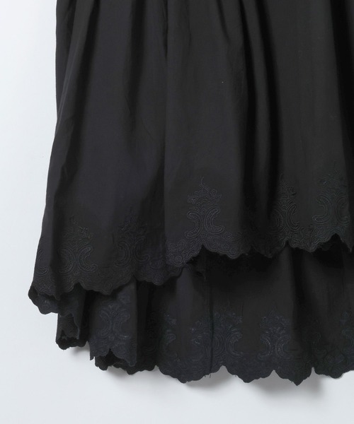 eL(エル)の「【eL】Made in India Embroidery Skirt/645533(スカート・レディース・オフホワイト/ブラック・FREE)」の14枚目の写真