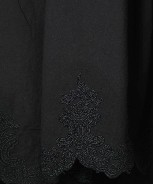 eL(エル)の「【eL】Made in India Embroidery Skirt/645533(スカート・レディース・オフホワイト/ブラック・FREE)」の17枚目の写真