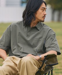 THE CRAFT CREW PRODUCTS（ザクラフトクループロダクツ）の「【EPIX AIRシリーズ】<セットアップ対応>ボックスシルエット ドローコード ポケット半袖ポロシャツ   接触冷感・UVカット・クイックドライ【THE CRAFT CREW PRODUCTS】（ポロシャツ）」