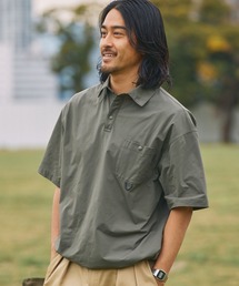 THE CRAFT CREW PRODUCTS（ザクラフトクループロダクツ）の「【EPIX AIRシリーズ】<セットアップ対応>ボックスシルエット ドローコード ポケット半袖ポロシャツ   接触冷感・UVカット・クイックドライ【THE CRAFT CREW PRODUCTS】（ポロシャツ）」