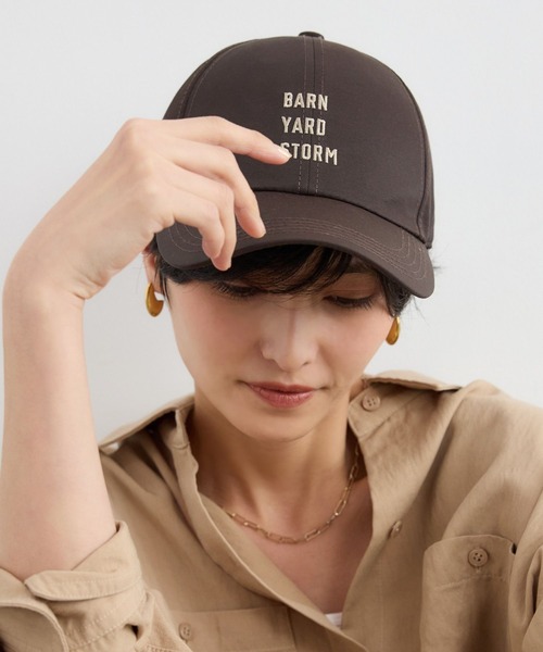 BARNYARDSTORM（バンヤードストーム）の「BARNYARDSTORM / BYS刺繍ロゴCAP（キャップ・レディース・ブラウン/オフホワイト/グリーン・FREE）」の8枚目の写真