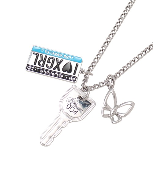X-girl(エックスガール)の「SENTIMENTAL VALUE CHARMS NECKLACE(ネックレス・レディース・シルバー・ONE SIZE)」の6枚目の写真
