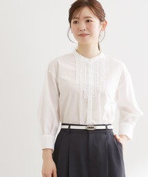 Reflect（リフレクト）の「【接触冷感】八分袖フロントフリルブラウス（シャツ/ブラウス）」