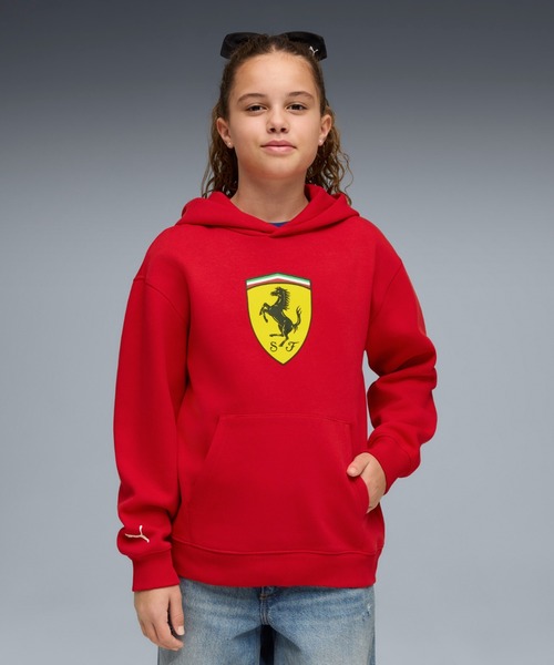 PUMA プーマ キッズ フェラーリ カラード シールド フーディ 128-164cm
