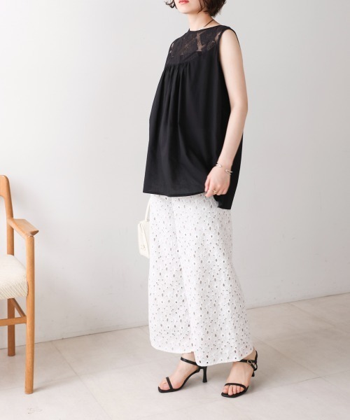 Bou Jeloud（ブージュルード）の「フラワーモチーフワイドパンツ（その他パンツ・レディース・オフホワイト・MEDIUM）」の7枚目の写真