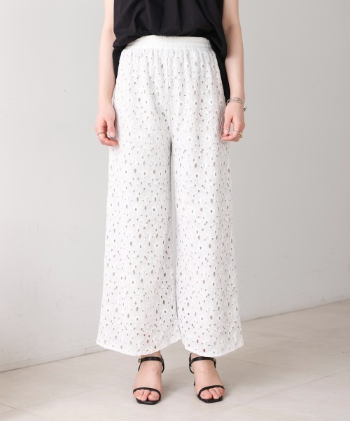 Bou Jeloud（ブージュルード）の「フラワーモチーフワイドパンツ（その他パンツ・レディース・オフホワイト・MEDIUM）」の11枚目の写真