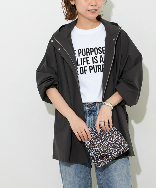 JOURNAL STANDARD relume（ジャーナルスタンダード　レリューム）の「《追加2》撥水サーブルクロスマウンテンパーカー（マウンテンパーカー・レディース・チャコールグレー/ベージュ/カーキ・FREE）」の9枚目の写真