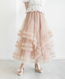 RANDA | フリルティアードチュールスカート(スカート)