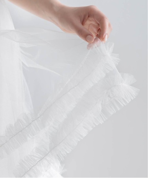 RANDA(ランダ)の「フリルティアードチュールスカート(スカート・レディース・ピンク/ホワイト/ブラック・0/1)」の14枚目の写真