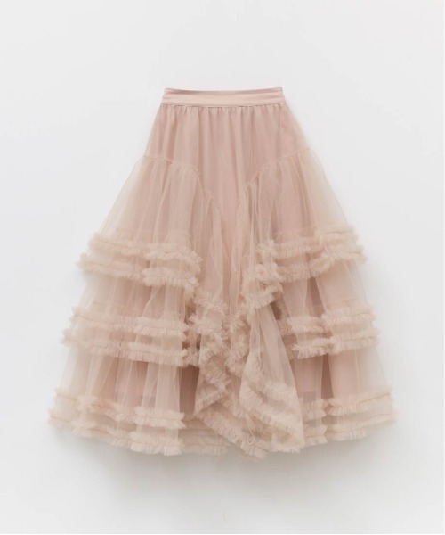 RANDA(ランダ)の「フリルティアードチュールスカート(スカート・レディース・ピンク/ホワイト/ブラック・0/1)」の17枚目の写真