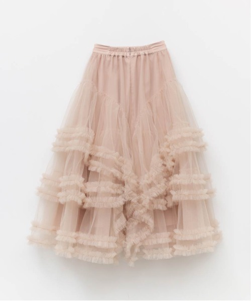 RANDA(ランダ)の「フリルティアードチュールスカート(スカート・レディース・ピンク/ホワイト/ブラック・0/1)」の18枚目の写真