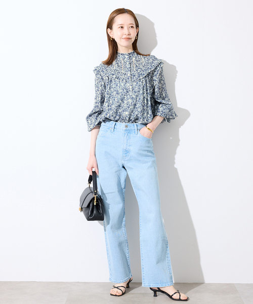 SLOBE IENA（スローブイエナ）の「《WEB限定/》フリルピンタックブラウス（シャツ/ブラウス・レディース・ブルー系その他/ホワイト/ブラック・FREE）」の16枚目の写真