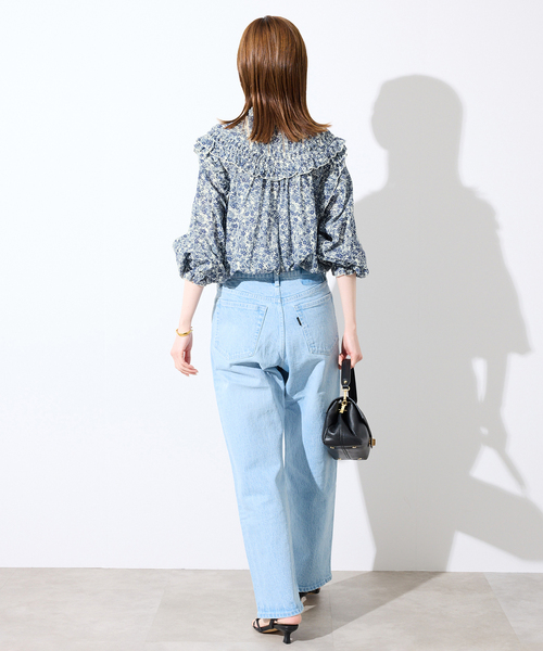 SLOBE IENA（スローブイエナ）の「《WEB限定/》フリルピンタックブラウス（シャツ/ブラウス・レディース・ブルー系その他/ホワイト/ブラック・FREE）」の18枚目の写真