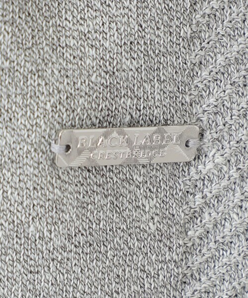BLACK LABEL CRESTBRIDGE（ブラックレーベル・クレストブリッジ）の「リネンミックスシャドーチェックニット（ニット/セーター・メンズ・ライトグレー/ブルー系その他4/ブラック・M/XL/L）」の7枚目の写真