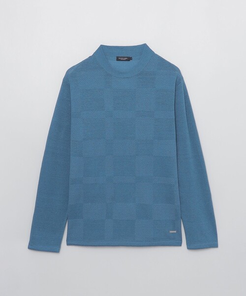 BLACK LABEL CRESTBRIDGE（ブラックレーベル・クレストブリッジ）の「リネンミックスシャドーチェックニット（ニット/セーター・メンズ・ライトグレー/ブルー系その他4/ブラック・M/XL/L）」の18枚目の写真