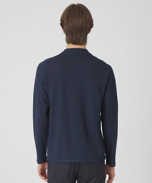 BLACK LABEL CRESTBRIDGE（ブラックレーベル・クレストブリッジ）の「リネンミックスシャドーチェックニット（ニット/セーター・メンズ・ライトグレー/ブルー系その他4/ブラック・M/XL/L）」の21枚目の写真