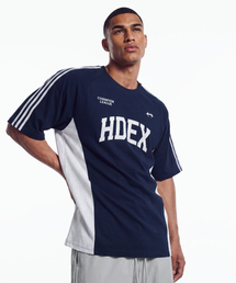 サイドカラーブロックショートスリーブ(Navy)
