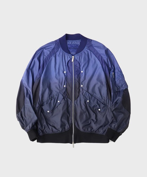WHITE MOUNTAINEERING(ホワイトマウンテニアリング)の「【White Mountaineering / ホワイトマウンテニアリング】GARMENT DYE MILITARY BLOUSON(MA-1・メンズ・ネイビー・2/1)」の1枚目の写真