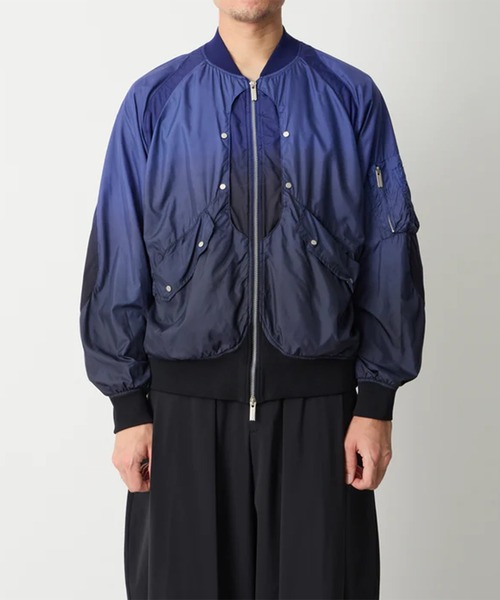 WHITE MOUNTAINEERING(ホワイトマウンテニアリング)の「【White Mountaineering / ホワイトマウンテニアリング】GARMENT DYE MILITARY BLOUSON(MA-1・メンズ・ネイビー・2/1)」の2枚目の写真
