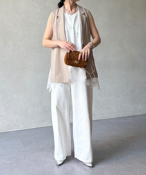 DouDou（ドゥドゥ）の「【WEB限定】メッシュジレ（ベスト・レディース・ブラック/ベージュ/ネイビー・FREE）」の9枚目の写真