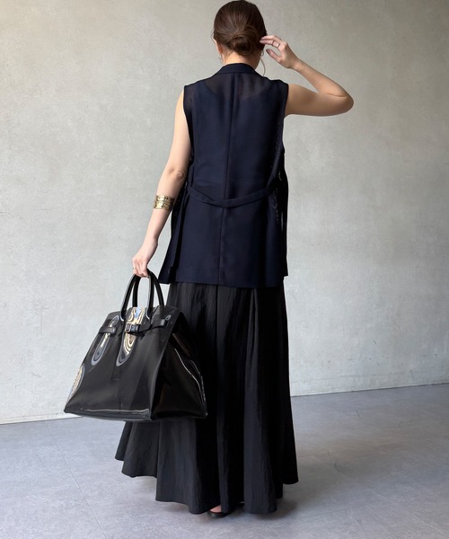 DouDou（ドゥドゥ）の「【WEB限定】メッシュジレ（ベスト・レディース・ブラック/ベージュ/ネイビー・FREE）」の17枚目の写真