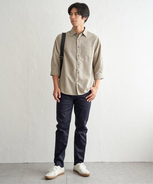 ikka(イッカ)の「速乾ドビー袖2WAYシャツ(シャツ/ブラウス・メンズ・ベージュ/ネイビー/カーキ・M/XL/L/S)」の10枚目の写真