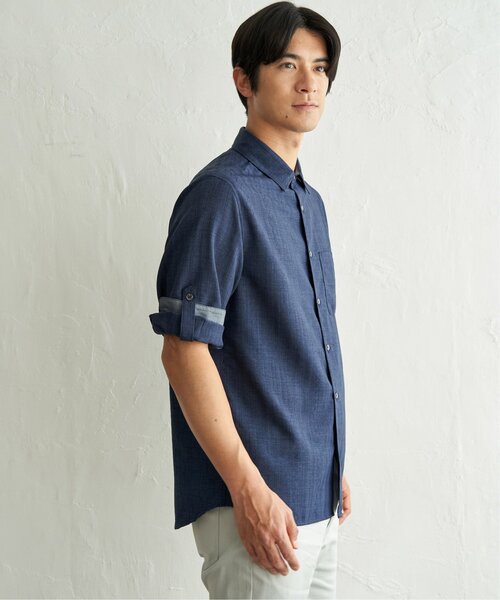 ikka(イッカ)の「速乾ドビー袖2WAYシャツ(シャツ/ブラウス・メンズ・ベージュ/ネイビー/カーキ・M/XL/L/S)」の18枚目の写真