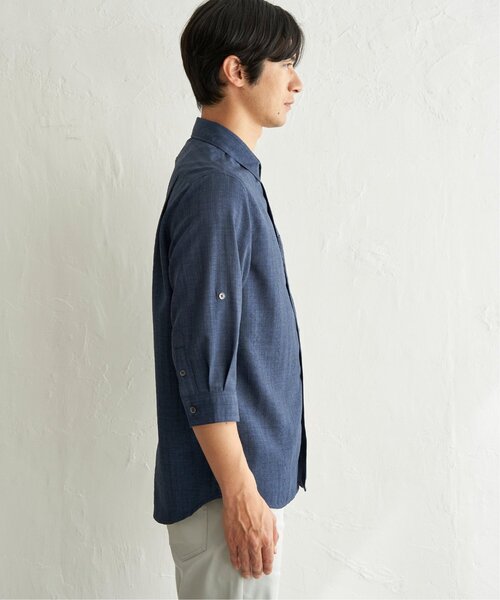 ikka(イッカ)の「速乾ドビー袖2WAYシャツ(シャツ/ブラウス・メンズ・ベージュ/ネイビー/カーキ・M/XL/L/S)」の20枚目の写真