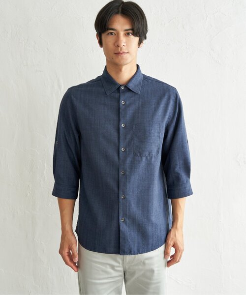 ikka(イッカ)の「速乾ドビー袖2WAYシャツ(シャツ/ブラウス・メンズ・ベージュ/ネイビー/カーキ・M/XL/L/S)」の22枚目の写真