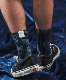 ANGENEHM（アンゲネーム）の「mko13524-Logo Tab Socks -Tie-dye ソックス(AG06-018scg)（ソックス/靴下）」