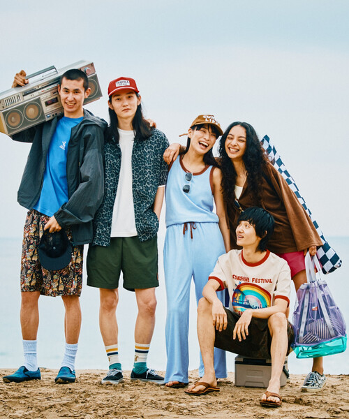 FREAK'S STORE(フリークスストア)の「【Beach & Festival】パイルセットアップ(Tシャツ/カットソー・レディース・ブルー/ブラック/ブラウン/ベージュ/ネイビー・フリ-)」の8枚目の写真